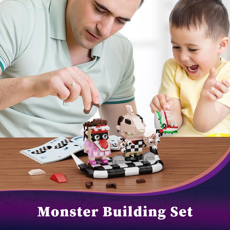 Classic Horror Film 3 in 1 Horror Comedy Fantasy Movie Figure Building Blocks Toy Set, Perfect Halloween Gift for Fans and Kids (522 pcs)