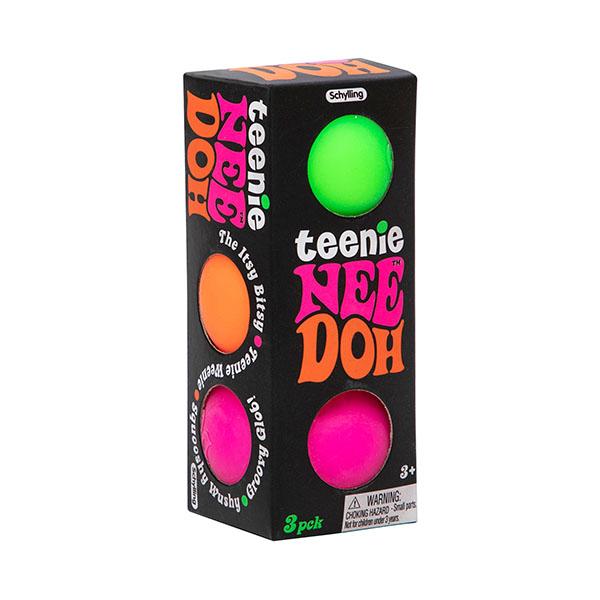 NeeDoh Tennie NeeDoh - Sensory Fidget Toy - 3 Mini Groovy Globs in Assorted Colors