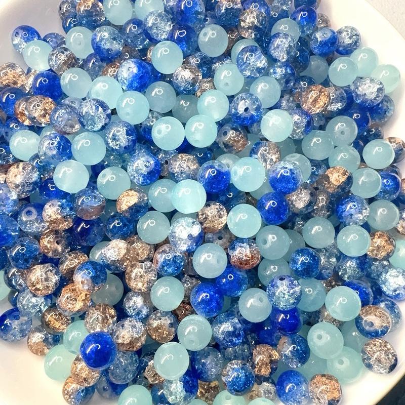 DIY 50pcs glass beads porcelain beads mix colors