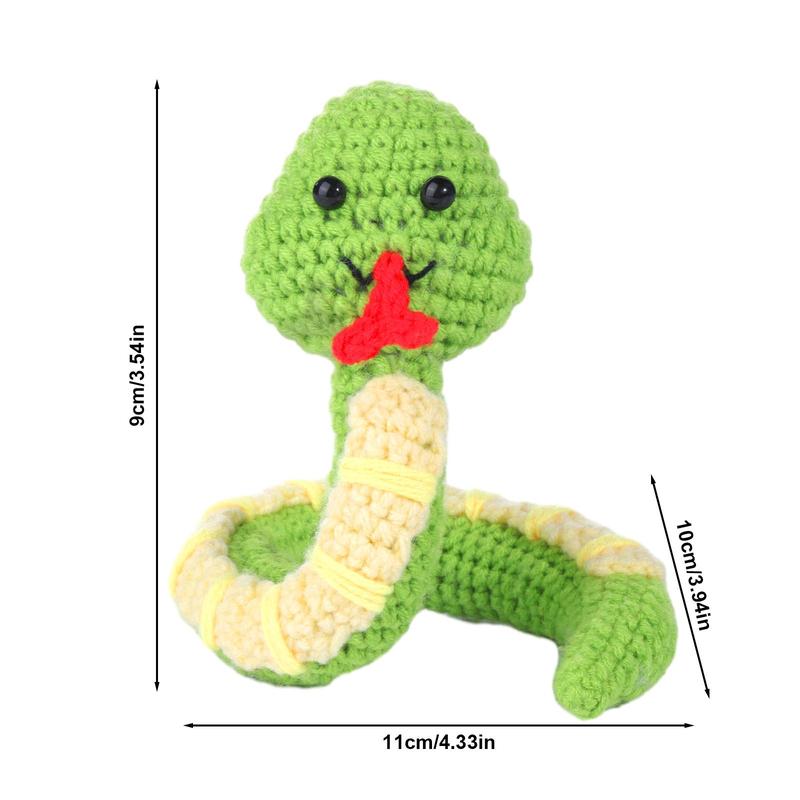 Cute Cartoon Animal Design Crochet Kit for Beginners, 1 Set Crochet Starter Kit with Step-by-step Video Tutorials, DIY Craft Kit for Adults & Teens