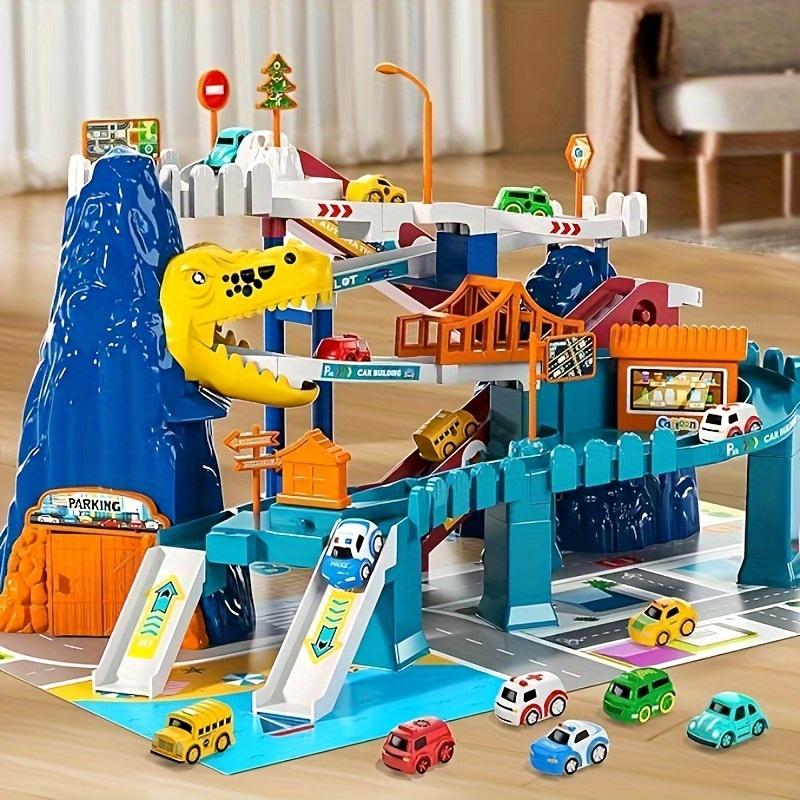 For 3 4 5 6 7 Year Old Boys, Dinosaur Race Track Playset - Car Ramp Track Toys, Mini Car For Kids, Kids Toys Mountain Track