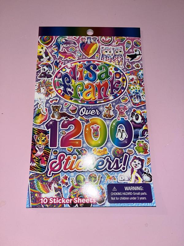 Lisa Frank 1200 Stickers Tablet Book 10 Pages of Collectible Stickers Crafts Scrapbooking