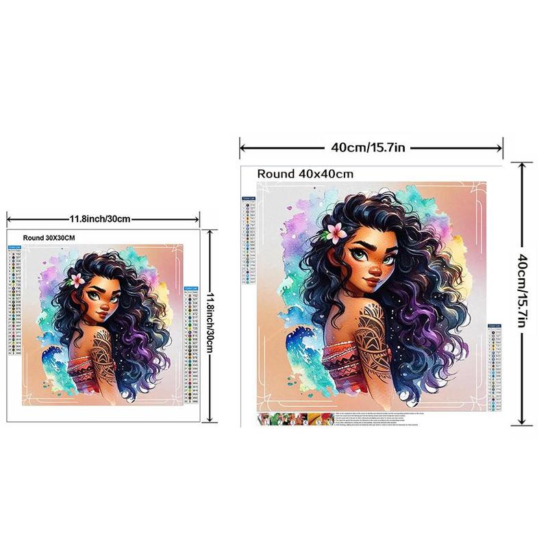 Disney Moana Pattern DIY Diamond Arts Colorful Painting Kit without Frame, DIY 5D Diamond Arts Colorful Painting Kit, Wall Art Decor for Home Bedroom