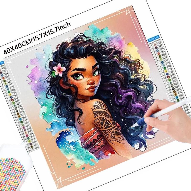 Disney Moana Pattern DIY Diamond Arts Colorful Painting Kit without Frame, DIY 5D Diamond Arts Colorful Painting Kit, Wall Art Decor for Home Bedroom