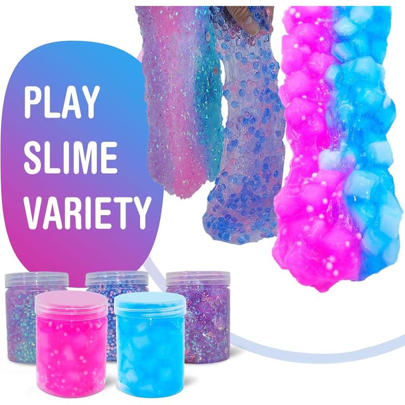 Unicorn Slime Kit for Girls 4-12,Supplies Makes Butter Slime,Candy Confetti Slime,Glimmer, Foam Jelly Cubes Slime Party Favors for Kids