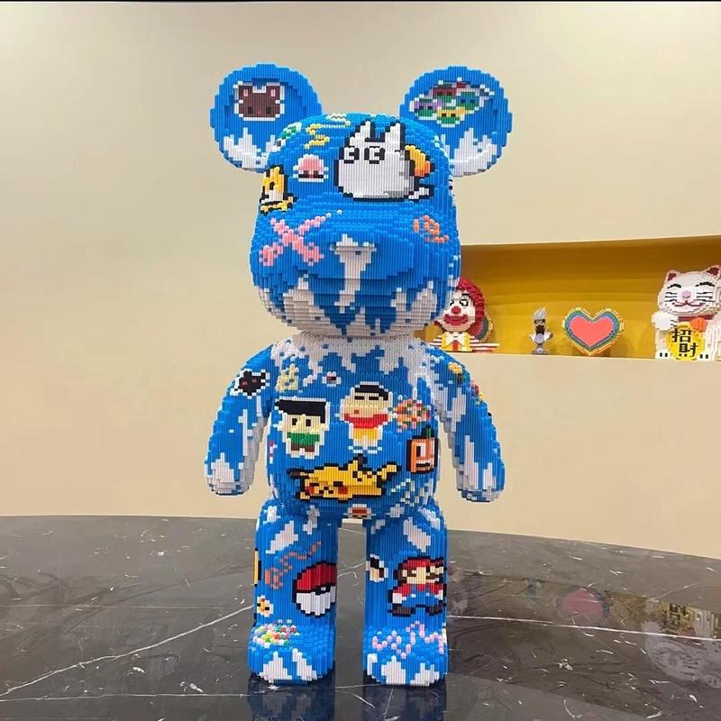 Sticker Bear(21950 pcs)-Multi color compressed link small building block series