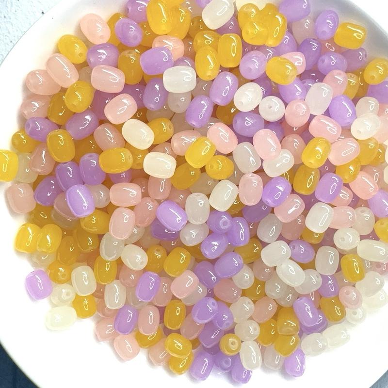 DIY 50pcs glass beads porcelain beads mix colors