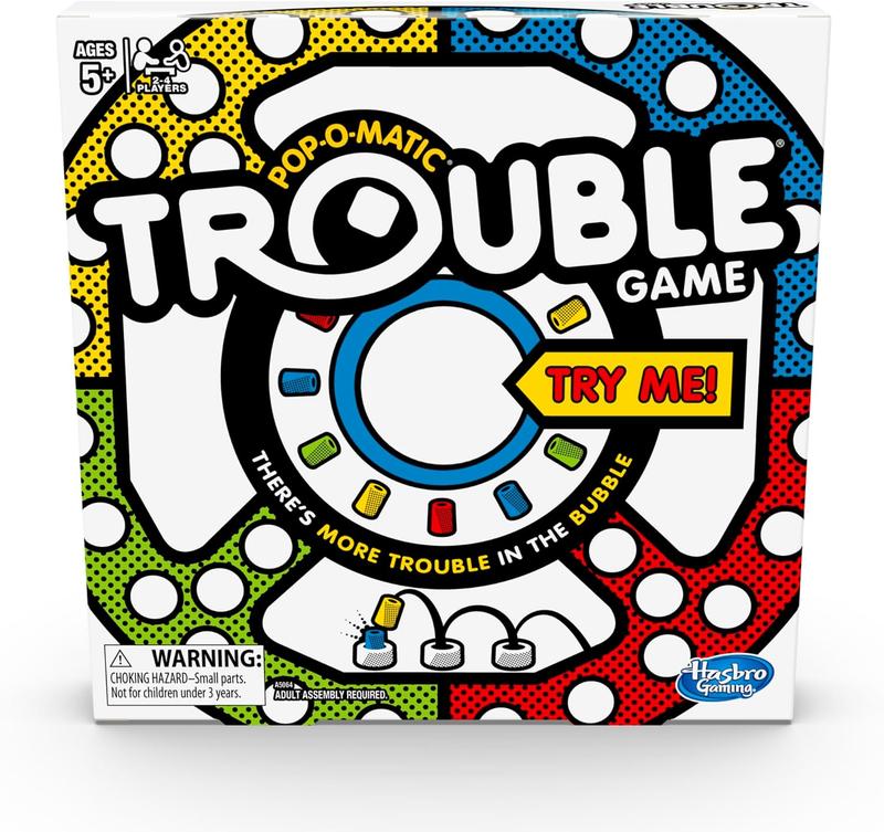 Gaming Trouble Board Game for Kids Ages 5 and Up 2-4 Players (Packaging may vary)