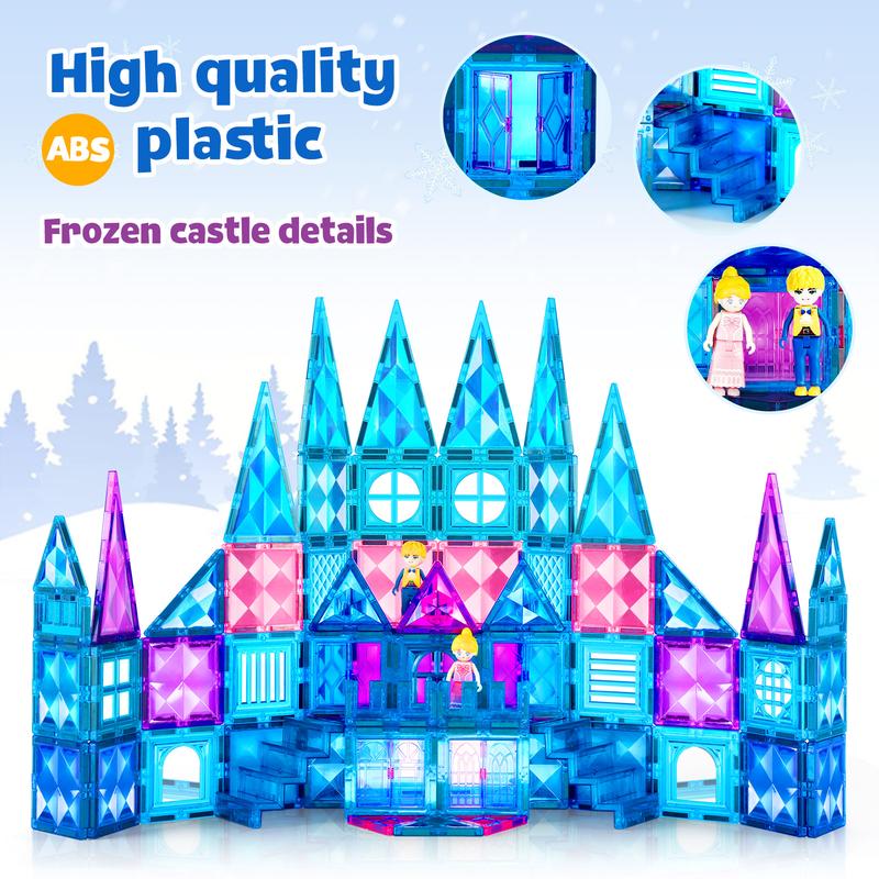 Building blocks,Frozen Castle Magnetic Tiles Set,Kids Toys for Girl and boy,the presents for chirdren.Birthday,Christmas gifts,102pcs