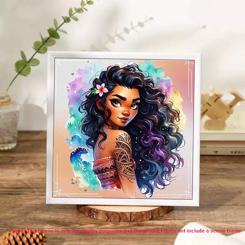 Disney Moana Pattern DIY Diamond Arts Colorful Painting Kit without Frame, DIY 5D Diamond Arts Colorful Painting Kit, Wall Art Decor for Home Bedroom