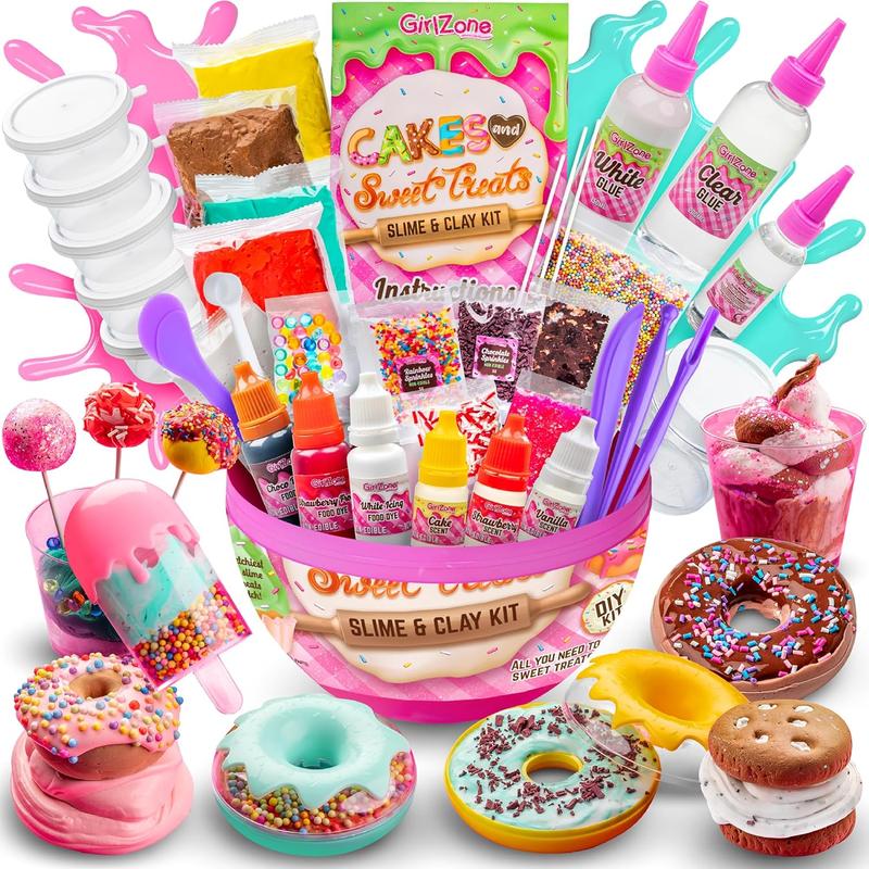 GirlZone Cakes & Sweet Treats Slime Egg, Fun Clay and Slime Kit to Make Slime for Girls, Scented Slime for Kids and Slime Butter, Awesome Gift Idea and DIY Slime Set