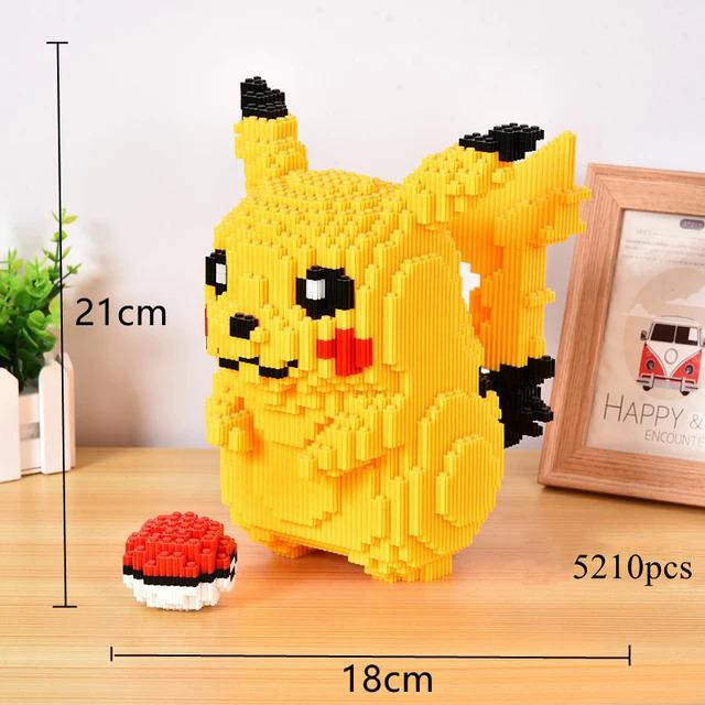 Pikachu Pokémon Building Blocks For Kids Gift 5210pcs DIY Particle Series Building Blocks