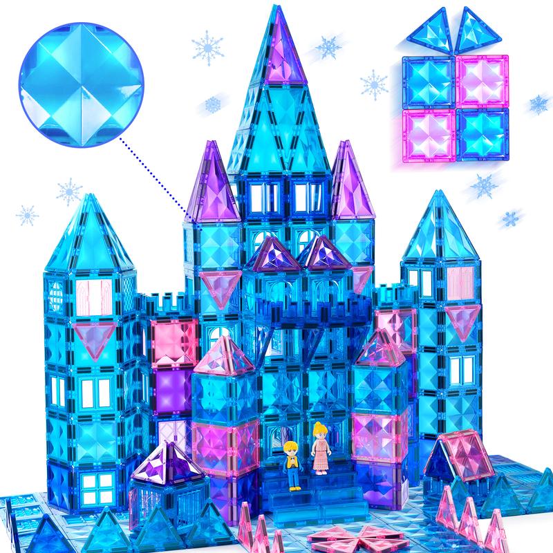 Building blocks,Frozen Castle Magnetic Tiles Set,Kids Toys for Girl and boy,the presents for chirdren.Birthday,Christmas gifts,102pcs