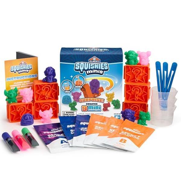 Elmer's Squishies Minis, Make Your Own Squishies Kit, Creates 9 Characters