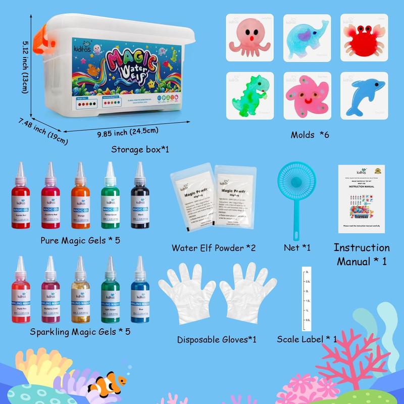 Hot Sale!!!! [best seller] Christmas deal -Kiditos Magic Water Elf Toy Kit with Magic Gels, Molds - Imaginative Play, Christmas Gifts, Birthday Gifts, Party Favors, and Family-Friendly DIY STEM Projects