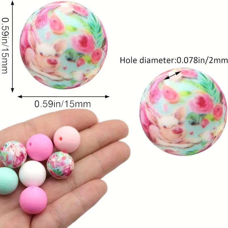 Creative DIY Handmade Colorful Round Beads, 50pcs set DIY Materials For Decoration & Jewelry Making