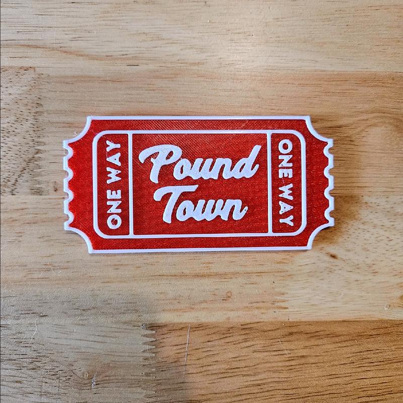 pound town ticket funny valentines gag gift humor comefy adult