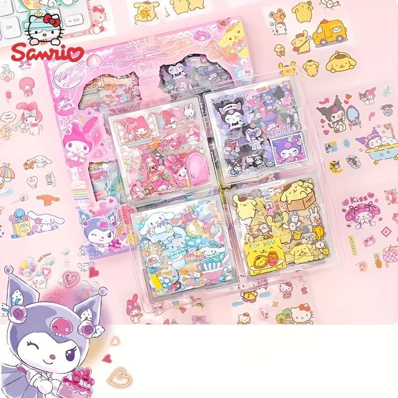 Cartoon Character Sticker Set, 100pcs box Random Waterproof Self Adhesive PET Sticker, DIY Decorative Sticker for Scrapbooking, Journaling, Gift Wrapping, Christmas Gift