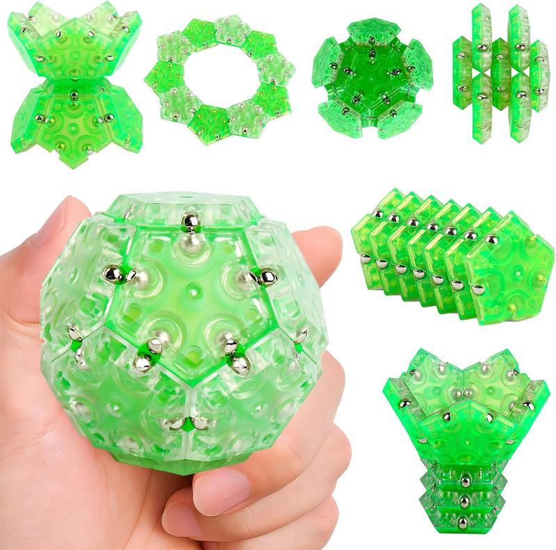 Green Fidget Spheres Toys for Teens,Fidget Toys Adults,Fidget Balls Toys for Boys,Travel Toys for Kids,Office Desk Toys Decor for Stress&Anxiety Relief,Sensory Toys for Kids Gifts for Teens and Kids