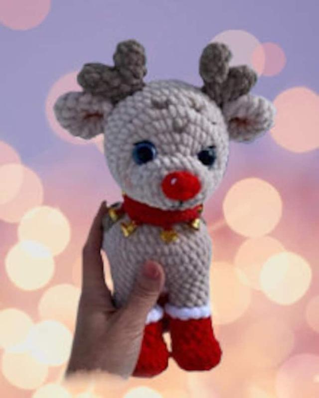 Reindeer Amigurumi Christmas Crochet, Cute Christmas Crochet (Handmade goods will be made by hand so the production time will be a little longer)