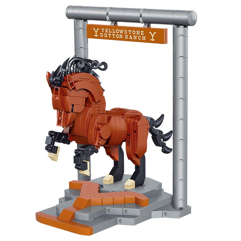 Yellowstone Stallion Horse Brick Building Set