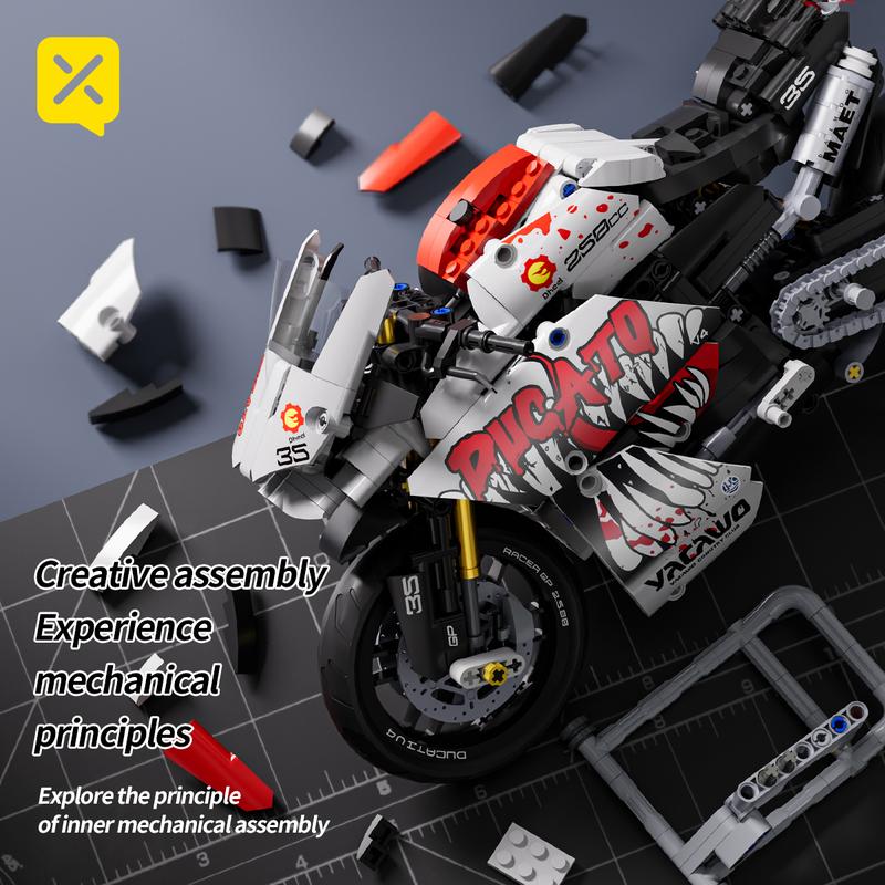 Venom Ducati building blocks assembled motorcycle racing educational toys model decoration