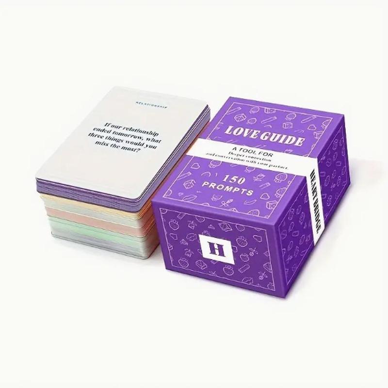 Love Guide Deck, 1 Box 150 Relationship Building Conversation Starters Card Games, Adventure Playing Cards, Couples Games, Office Supplies