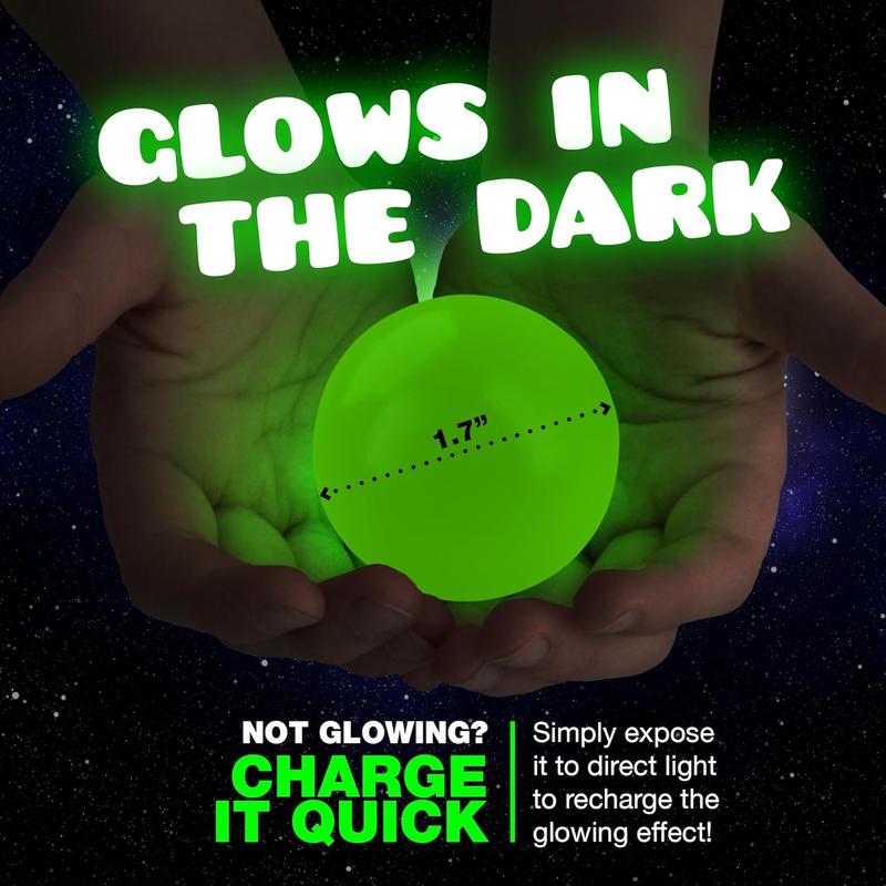 CHRISTMAS SALE 51%  Glorbs - Glorbs Balls, 8 Pack Glorbs Sticky Balls for Ceiling & Wall, Glow in The Dark Sticky Stress Balls (8 Pack)