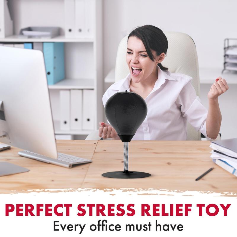 GLACIAL Stress Relief Desktop Punching Bag I Comes with Desk Clamp and Extra Strong Suction Cup