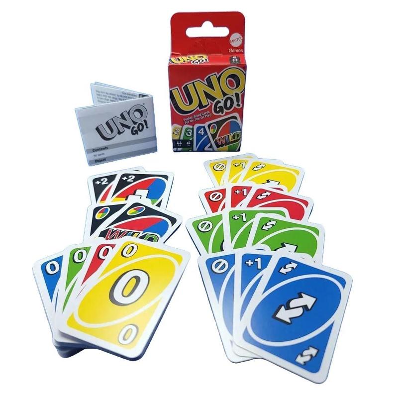 Mini Uno Go Card Game Pocket Travel Size - Portable and Compact