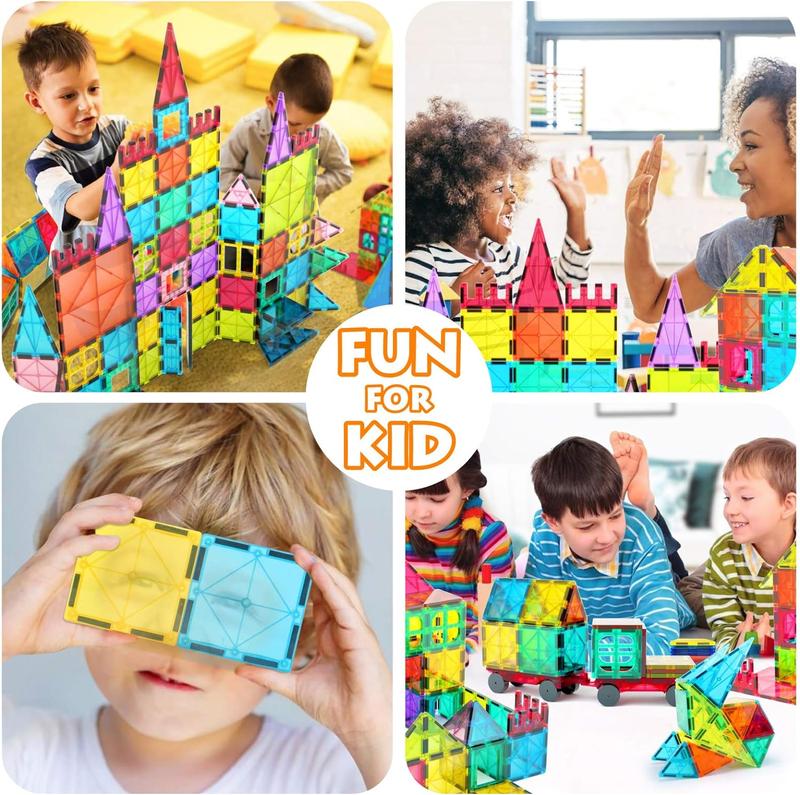 Jasonwell 108pcs Magnetic Tiles boys Magnetic Blocks Building Sets 3D Magnet Tile Building Blocks Magnet Construction Educational STEM Toys Gifts for  Boys Girls  4 5 6 7 8 9 10 + Year Old magnetic tiles magnet tiles