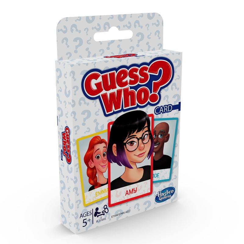 Hasbro Gaming Guess Who? Card Game 5 and Up, 2 Player Guessing Game, Brown a