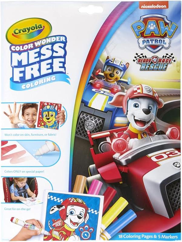 Paw Patrol Color Wonder, Ready Race Rescue, Mess Free Coloring Pages & Markers, Gift