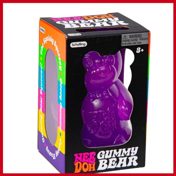 Schylling NeeDoh Gummy Bear - Sensory Fidget Toy with Jelly-Like Filling - 3.5