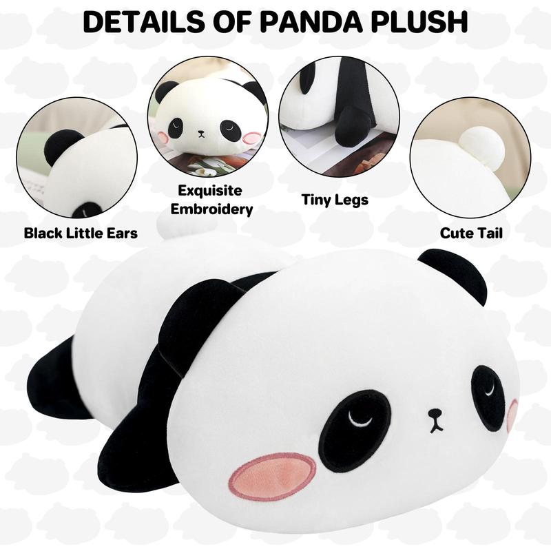 Cute Panda Design Plush Toy, Soft Stuffed Animal Plushie, Lovely Pillow for Kids and Adults, Birthday Gifts for Boys and Girls