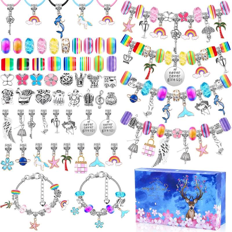 110 Pieces Beaded Bracelet Making Kit, Beaded Bracelet Jewelry Kit, Bracelet, Beads, Jewelry Gift Set