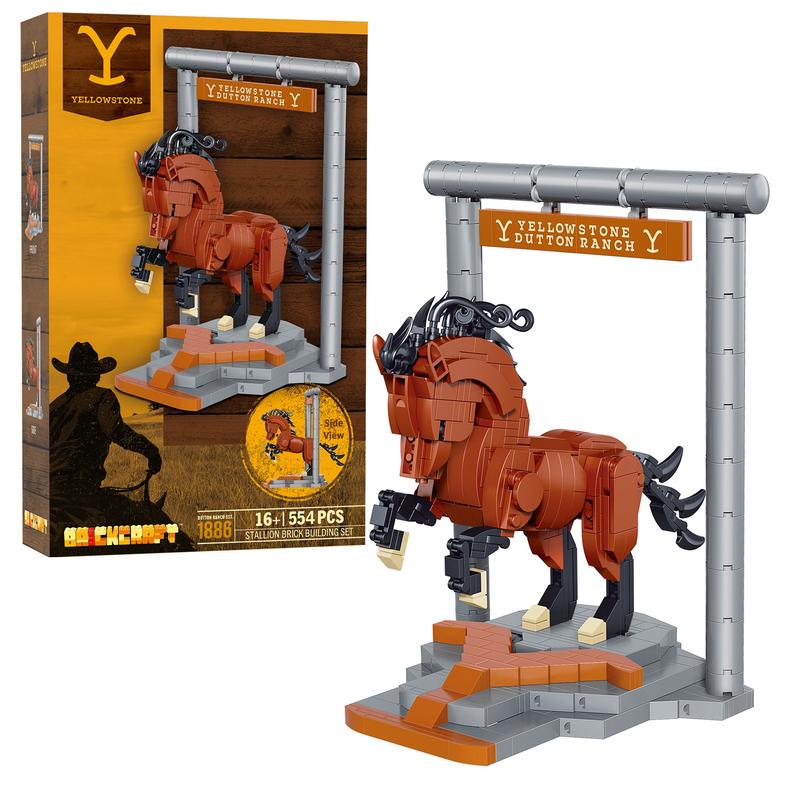 Yellowstone Stallion Horse Brick Building Set