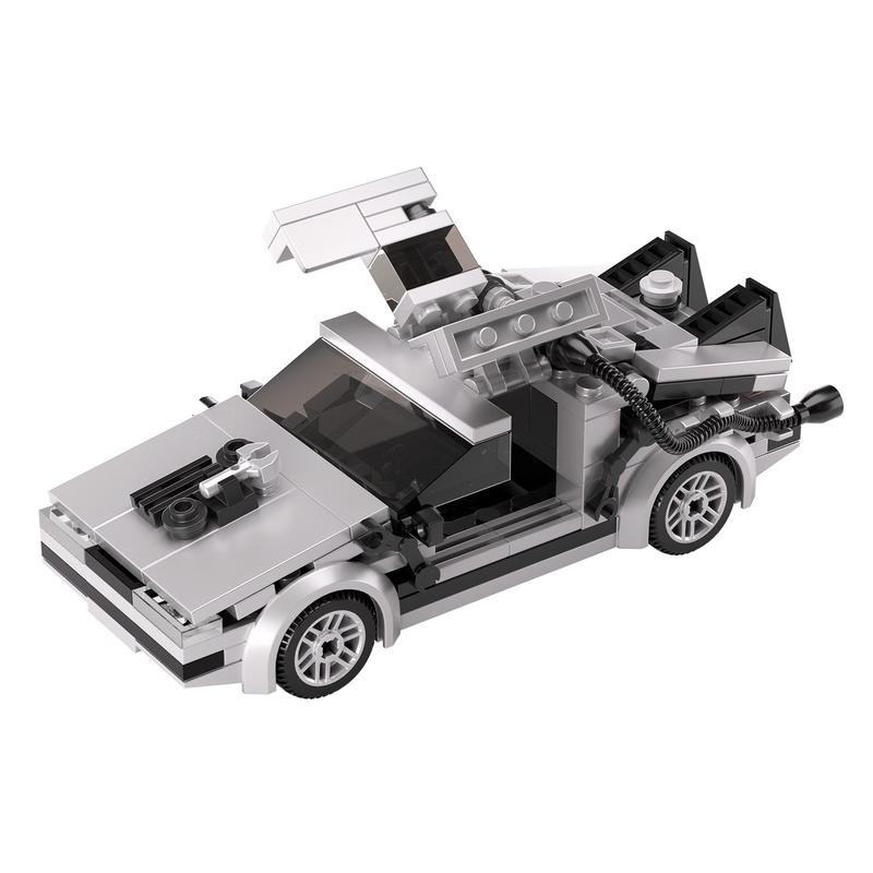 Travel to the Future Time Machine Model Car Building Blocks Set, Perfect Halloween Toys and Gifts for Fans and Kids (214 pcs)