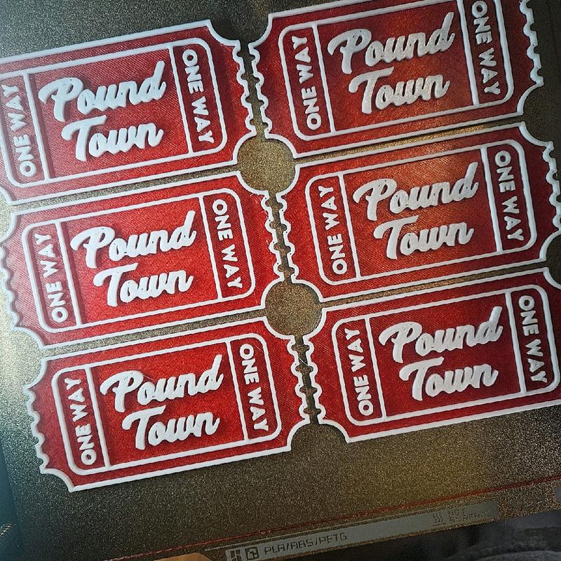 pound town ticket funny valentines gag gift humor comefy adult