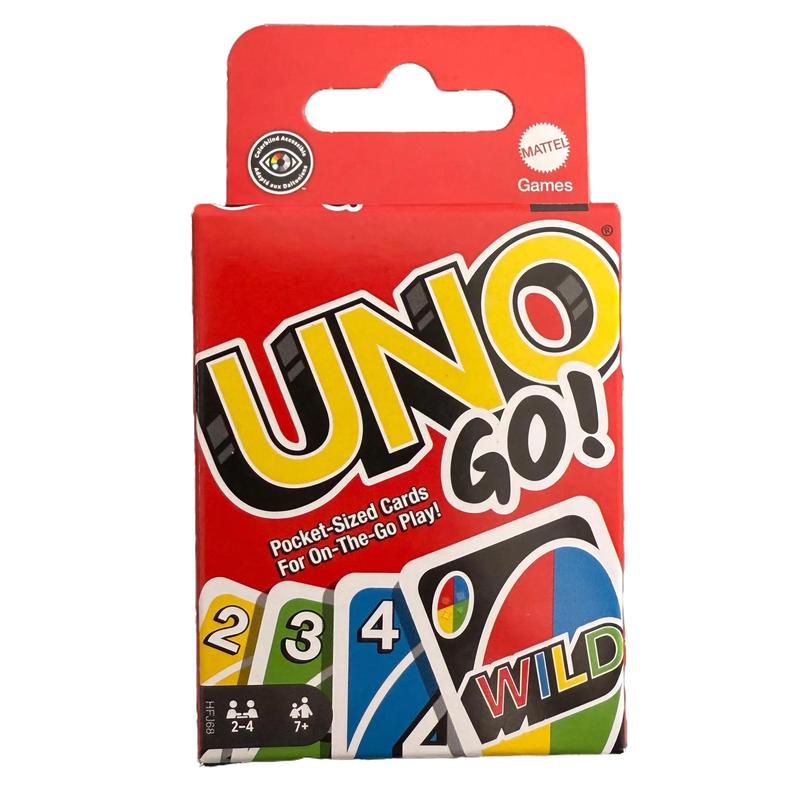 Mini Uno Go Card Game Pocket Travel Size - Portable and Compact