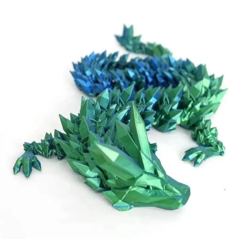 New Printed 3D Gem Dragon Crystal Fidget Toy Rotatable Articulated Dragon Ideal Gift for Kids with ADHD Perfect for Birthday