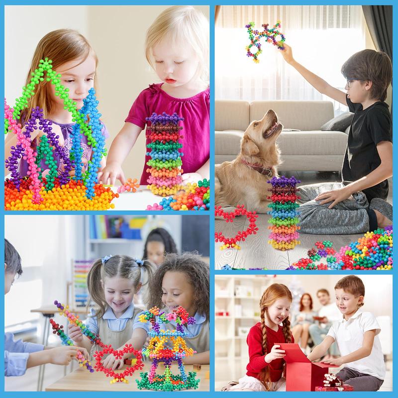 200 Count Building Blocks Kids Educational Building Toys Interlocking Plastic Connect Block Manipulatives for Preschool Kids Aged 3+, Creativity Kids Toy Classroom Kindergarten Toys Christmas Gifts