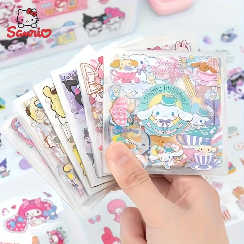 Cartoon Character Sticker Set, 100pcs box Random Waterproof Self Adhesive PET Sticker, DIY Decorative Sticker for Scrapbooking, Journaling, Gift Wrapping, Christmas Gift