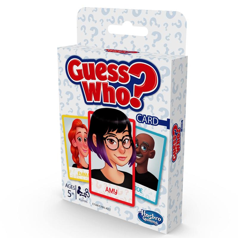 Hasbro Gaming Guess Who? Card Game 5 and Up, 2 Player Guessing Game, Brown a