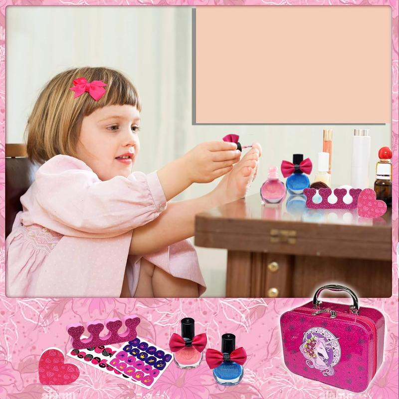 Christmas gift  Kids Makeup Kit for Girls - Real Make up kit Toys Little Girl Toddler & Non-Toxic Make Up Set,Child Princess Play Pretend Birthday Gift,