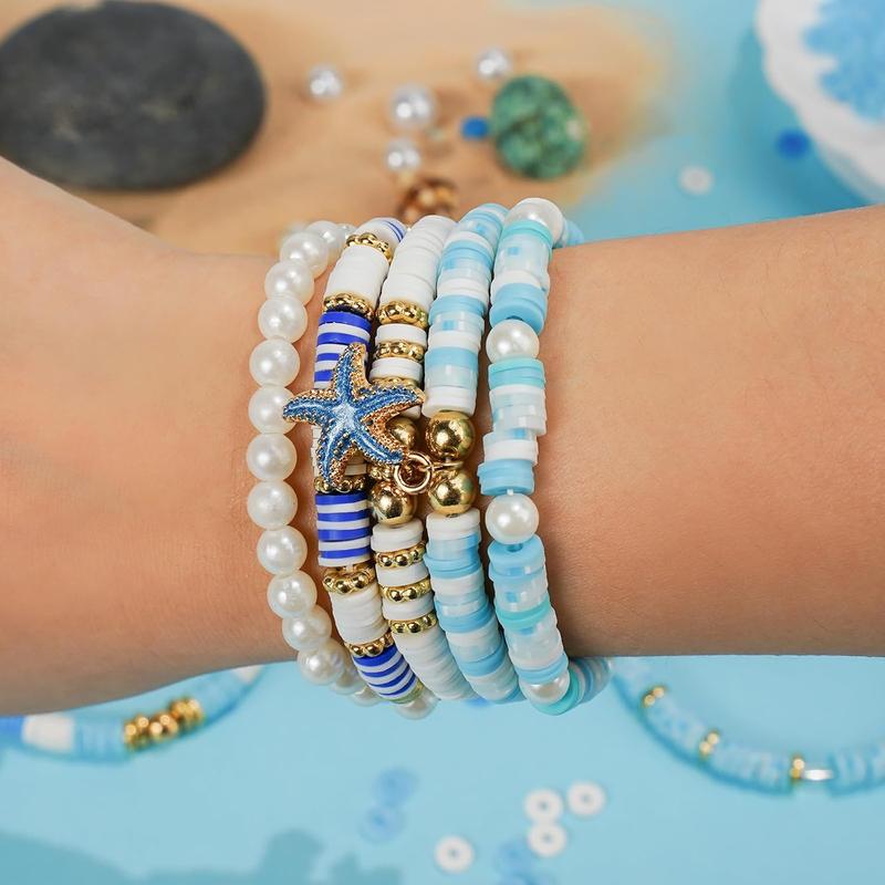 3000 Pcs Clay Beads Bracelet Making Kit with Golden Pearl Beads, Charms and DIY Craft Kit diy craft