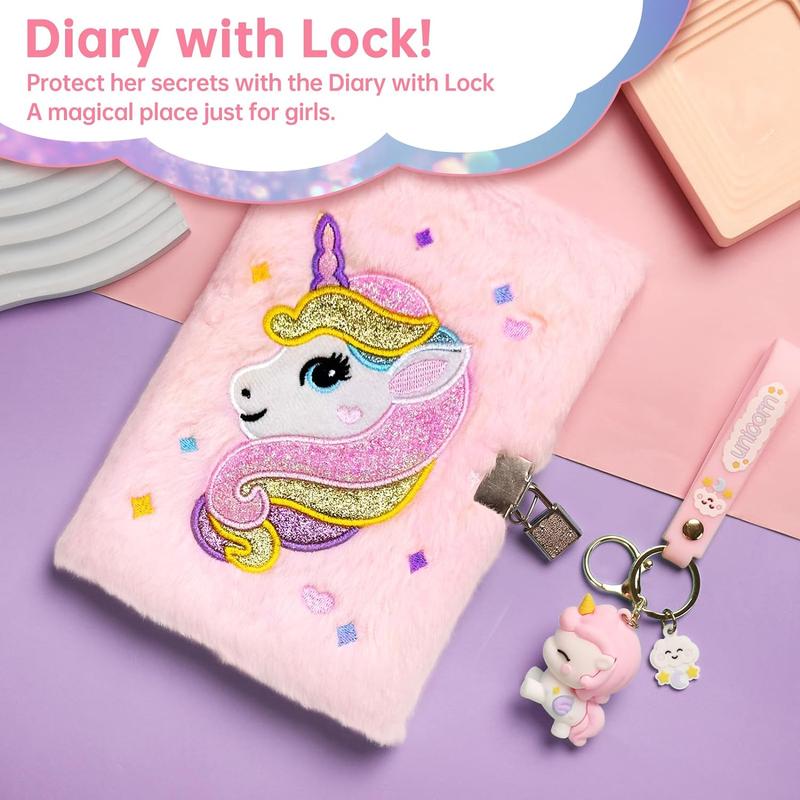 Unicorn Plush Toys for Girls - Perfect Christmas Birthday Gifts with  Bag, Headband, Keychain, and Accessories