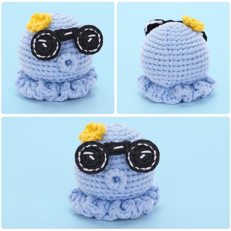 Octopus Design Crochet Box (1 Set), Complete Crochet Kit for Beginners, DIY Knitting Supplies