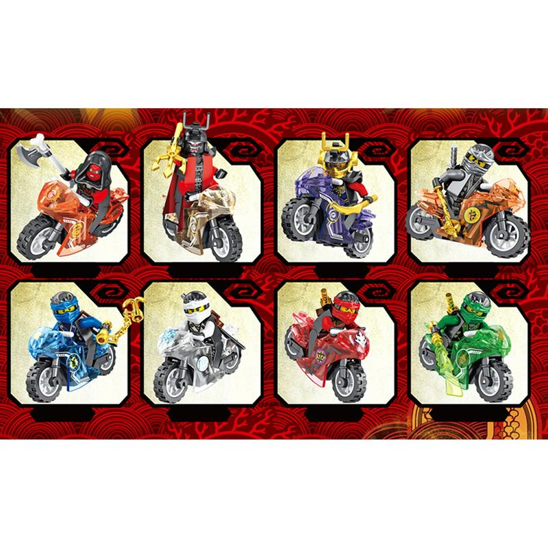 8-Pack Motorcycles with Rider Figure Battle Minifigures Building Blocks Toy Set Anime Motorcycle Model Birthday Gifts for Toy Moto Bike for Kids and Collectors Ages 3 and up