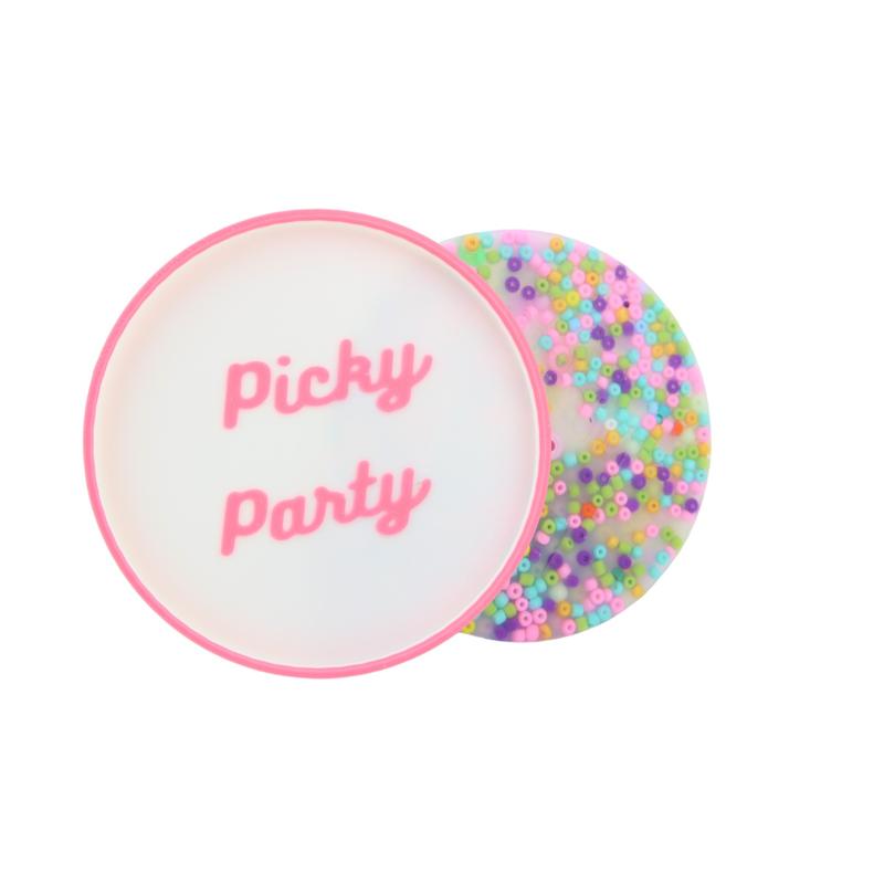 BUNDLE Picky  PARTY CIRCLE Pad and Tray- Satisfy Your Urge to Pick, Pop and Peel Stress-Free!